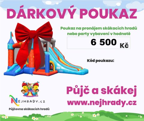 Dárkový poukaz 6500 Kč