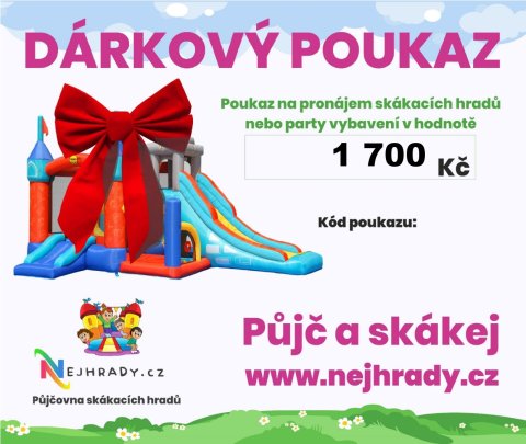 Dárkový poukaz 1700 Kč
